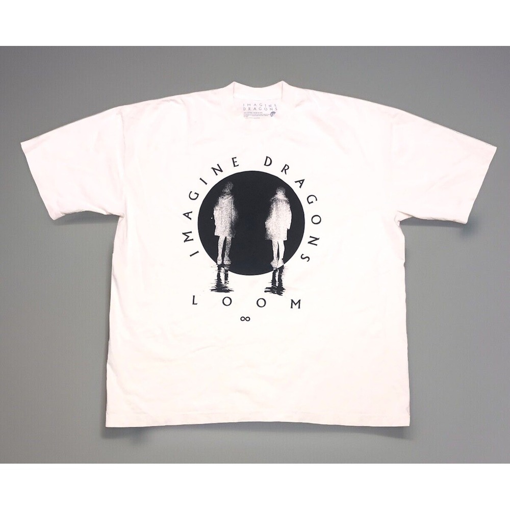 Imagine Dragons T Shirt XXL Cream‎ LOOM World Tour 2024 Merch NEW *flaw